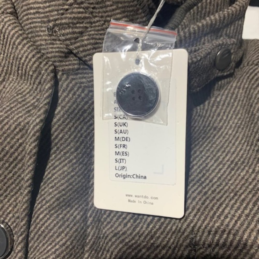 Wantdo Men's Wool Blend Pea Coat-Coffee - Picture 7 of 8